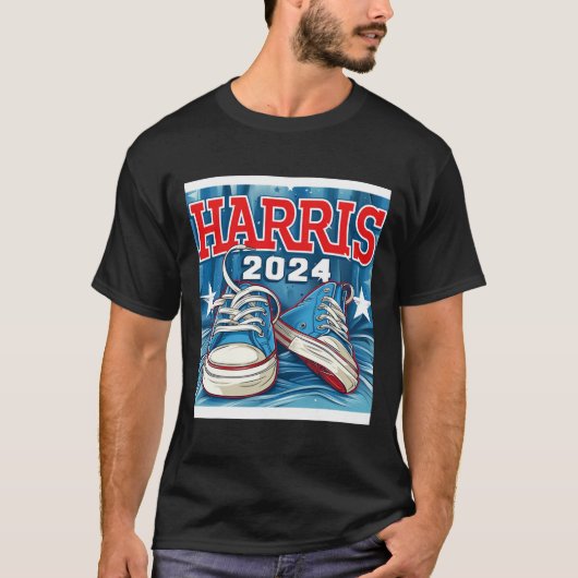 ハリス選挙スニーカー2024大統領Comma La L Tシャツ (正面)