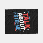 ハリス選挙運動の極端について話す フリースブランケット (正面(横))