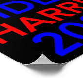 ハリス2020ヘブライ語イスラエルはユダヤ人をジョー・バイデン氏に投票 ポスター (角)