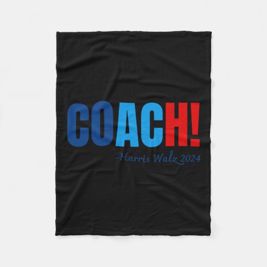 ハリス2024ティムホイマーコーチ フリースブランケット (正面)