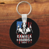 ハリス2024フラグKamala For President Usa Flag Har キーホルダー (正面)