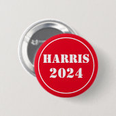 ハリス2024ブライトブルー&ホワイト 缶バッジ (正面&裏面)