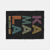 ハリス2024大統領選挙運動レトロ フリースブランケット (正面(横))