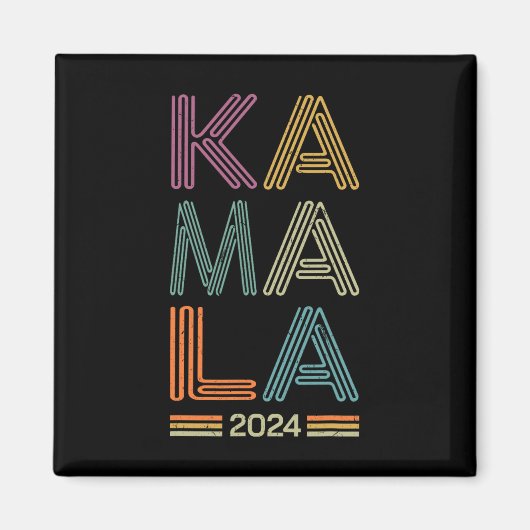ハリス2024大統領選挙運動レトロ マグネット (正面)
