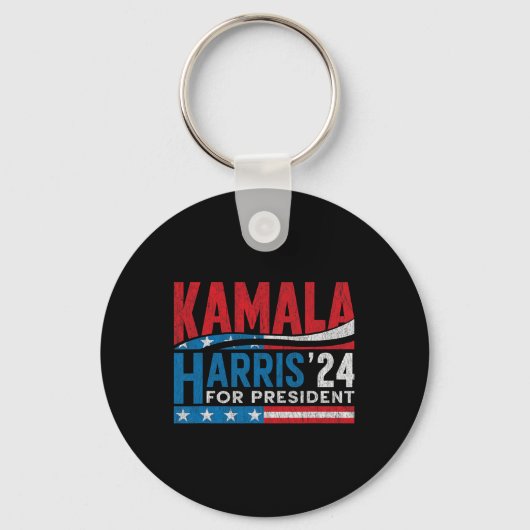 ハリス2024年カマの大統領選挙投票 キーホルダー (正面)