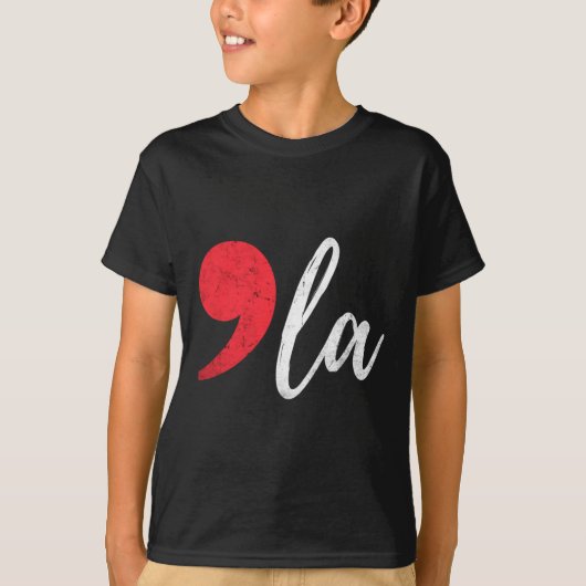 ハリス2024年コマ・ラ社長おもしろい Tシャツ (正面)