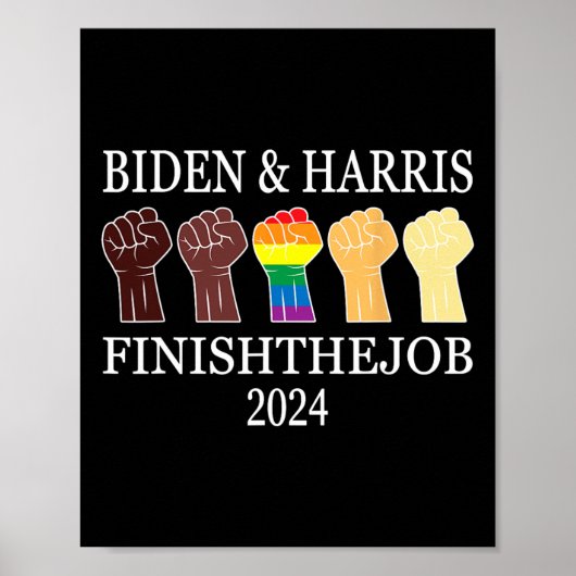 ハリス2024年米国大統領旗の任務を終わらせよう ポスター (正面)