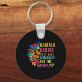 ハリス2024救人々の民主主義サンフロー キーホルダー (正面)