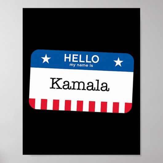 ハリス2024最後の分コスチュームkamala名タグ ポスター (正面)