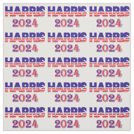 ハリス2024民主党米国国旗の文字 ファブリック