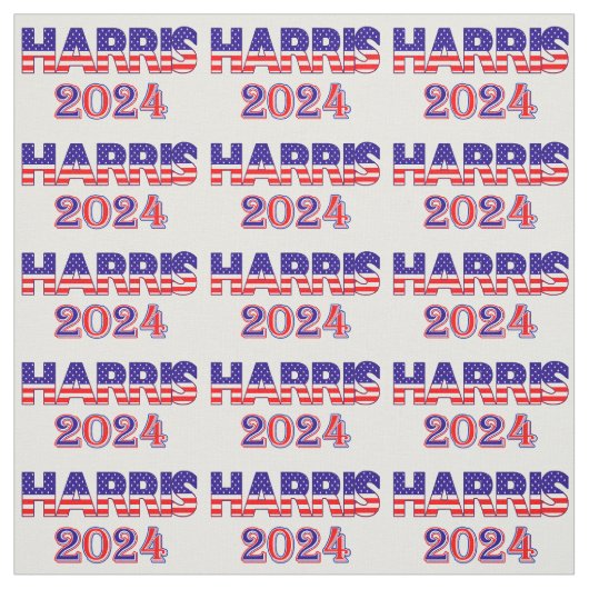 ハリス2024民主党米国国旗の文字 ファブリック (見本)