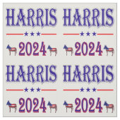 ハリス2024民主党議員ロバ米国国旗 ファブリック (見本)