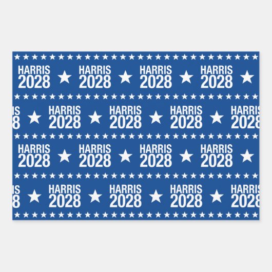 ハリス2028年選挙応援 カマラを大統領に ラッピングペーパーシート (正面)