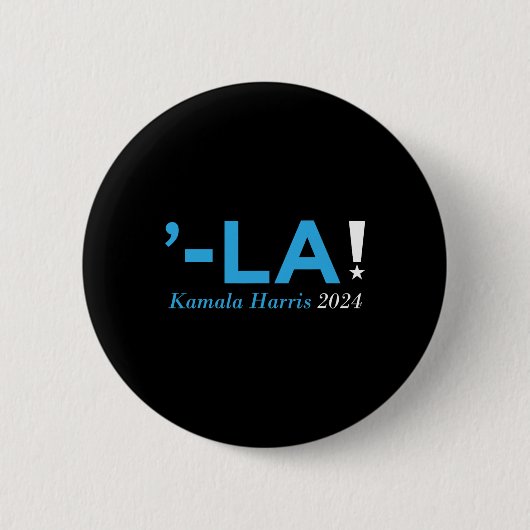 ハリス24 Comma La Kamala Walz 2024 President Kama 缶バッジ (正面)