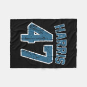 ハリス47ヴィンテージ- Harris 2024 – カマラ2024 フリースブランケット (正面(横))