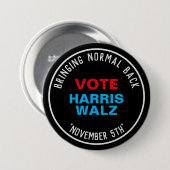 ハリス・ウォルズが通常のバックキャンペーンを実施 缶バッジ (正面&裏面)
