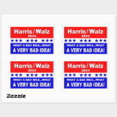 ハリス/ウォルズ何て悪いアイディア... 長方形シール (シート)