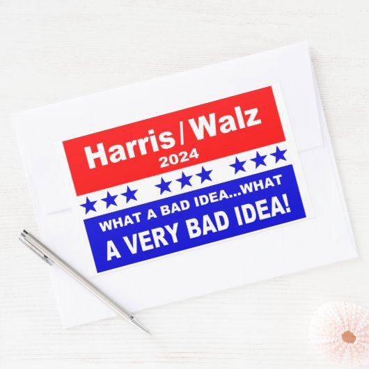 ハリス/ウォルズ何て悪いアイディア... 長方形シール (封筒)