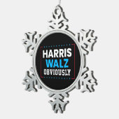 ハリス・ウォルズ明らかに スノーフレークピューターオーナメント (右)