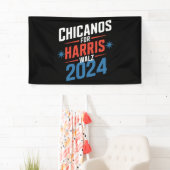 ハリス・ウォルツを支持するチカーノ 2024 大統領選 横断幕 (インサイチュ)