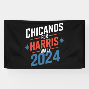 ハリス・ウォルツを支持するチカーノ 2024 大統領選  横断幕