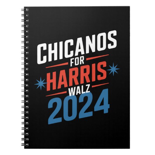 ハリス・ウォルツを支持するチカーノ 2024 大統領 ノートブック (正面)