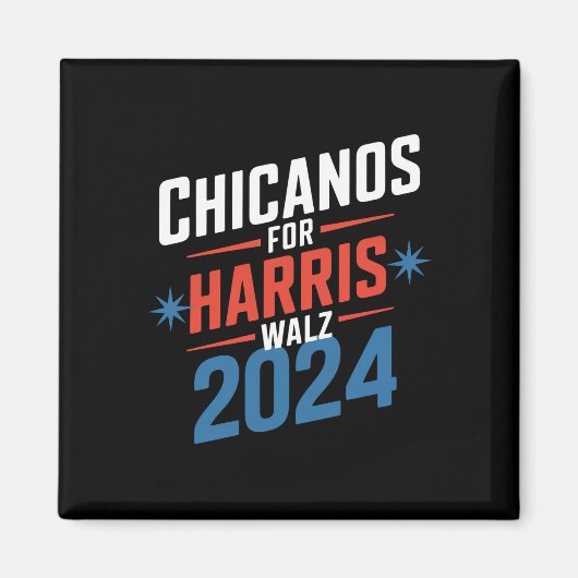 ハリス・ウォルツを支持するチカーノ 2024 大統領 マグネット (正面)