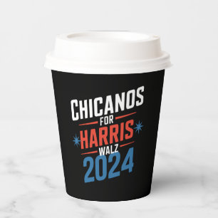 ハリス・ウォルツを支持するチカーノ 2024 大統領 紙コップ