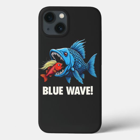 ハリス・ウォルツ選挙ブルーウェーブズ民主魚 Case-Mate iPhoneケース (裏面)