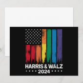 ハリス・ウォルツ 2024年選挙 ゲイ ティム・ウォルツ LGBTQ 招待状 (正面/裏面)