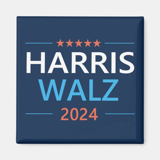ハリス・ウォルツ 2024 大統領 マグネット (正面)