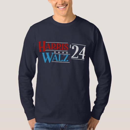 ハリス・ウォルツ 2024 大統領 Tシャツ (正面)