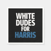 ハリス・カマラハリス2024年選挙のためのホワイトダデス スタンダードカクテルナプキン (正面)