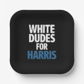 ハリス・カマラハリス2024年選挙のためのホワイトダデス ペーパープレート (正面)