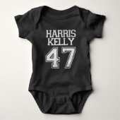 ハリス・ケリー第47代大統領2024年選挙ヴィンテージ ベビーボディスーツ (正面)