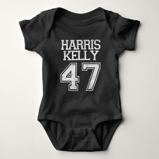 ハリス・ケリー第47代大統領2024年選挙ヴィンテージ ベビーボディスーツ (正面)
