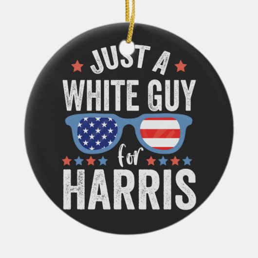 ハリス・サポート社長の白い男 セラミックオーナメント (正面)