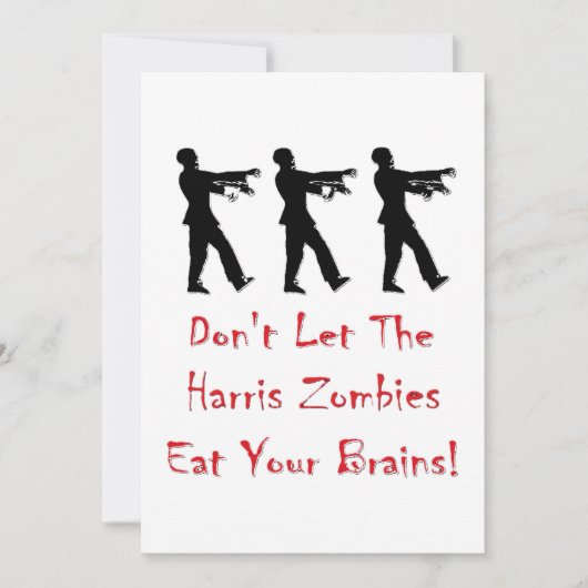 ハリス・ゾンビに脳食べを任せ シーズンカード (正面)