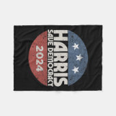 ハリス – ハリス2024米国国旗の民主党大統領1 フリースブランケット (正面(横))