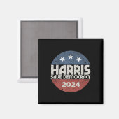 ハリス – ハリス2024米国国旗の民主党大統領1 マグネット (正面/裏面)