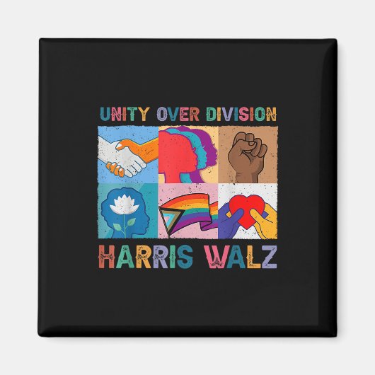 ハリス・ホイマー2024 Unity Over Division Kamala Har マグネット (正面)