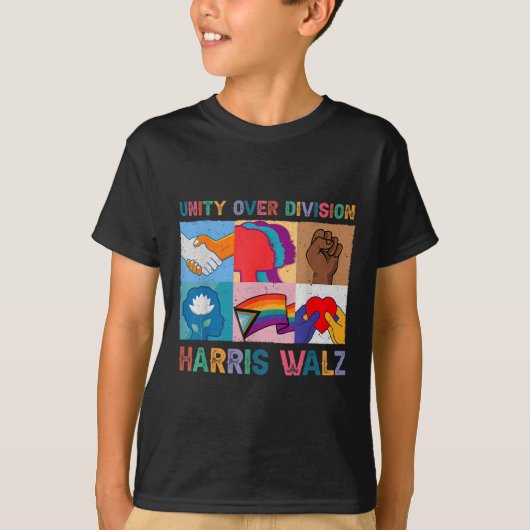 ハリス・ホイマー2024 Unity Over Division Kamala Har Tシャツ (正面)