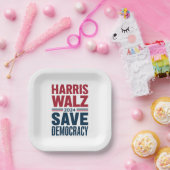 ハリス・ワルツ救民主主義 ペーパープレート (パーティー)