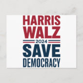 ハリス・ワルツ救民主主義 ポストカード (正面)