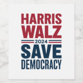 ハリス・ワルツ救民主主義 ワインラベル (シングルラベル)