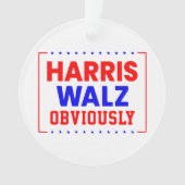 ハリス・ワルツ明らかにカマラハリス大統領 オーナメント (正面)