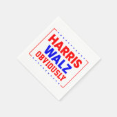 ハリス・ワルツ明らかにカマラハリス大統領 スタンダードカクテルナプキン (角)