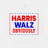 ハリス・ワルツ明らかにカマラハリス大統領 メタルオーナメント (正面)