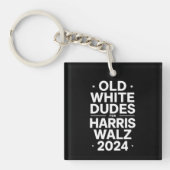 ハリス・ワルツ民主党ポリティックのためのホワイトオールドダデス キーホルダー (正面)