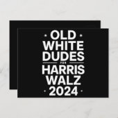 ハリス・ワルツ民主党ポリティックのためのホワイトオールドダデス ポストカード (正面/裏面)